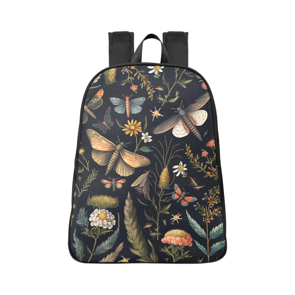 botanical moths dragonflies back pack