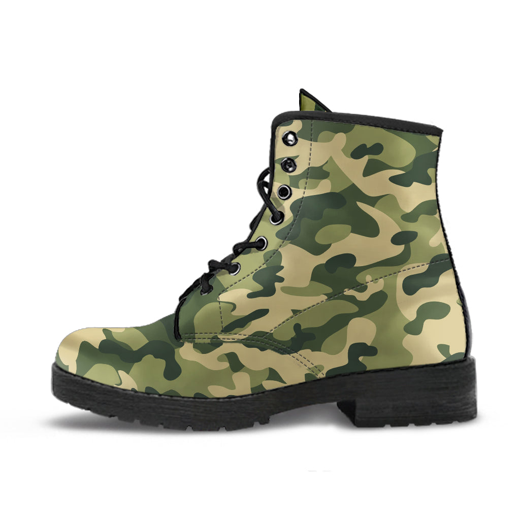 Green Tan Camo Combat Boots