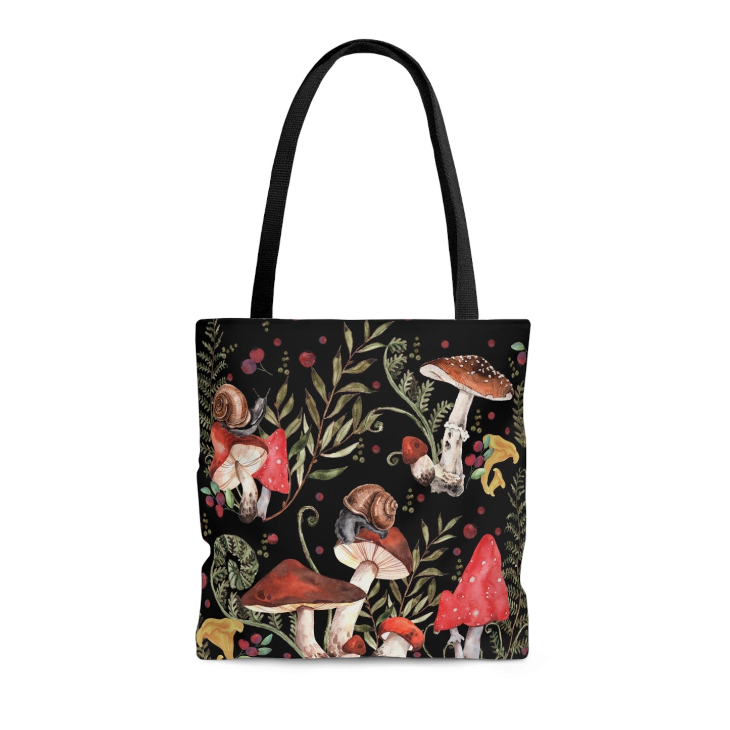Red Mushrooms Tote Bag, Dark Academia Bag, Goblincore Bag, Witch Bag, Cute womens Tote Cottagecore
