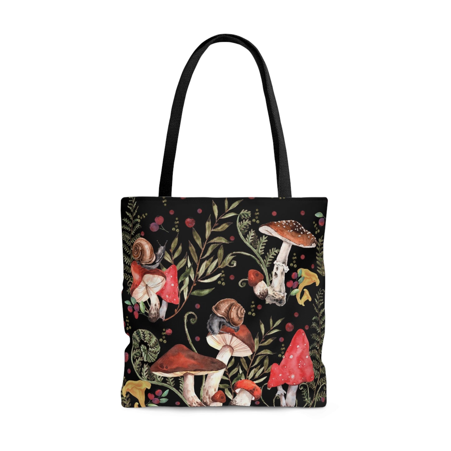 Red Mushrooms Tote Bag, Dark Academia Bag, Goblincore Bag, Witch Bag, Cute womens Tote Cottagecore