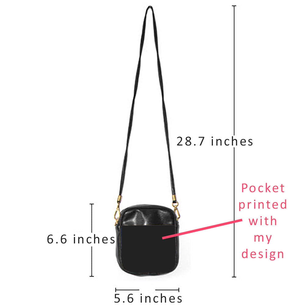 Cute Black Strawberries Mini Sling Bag Small Purse