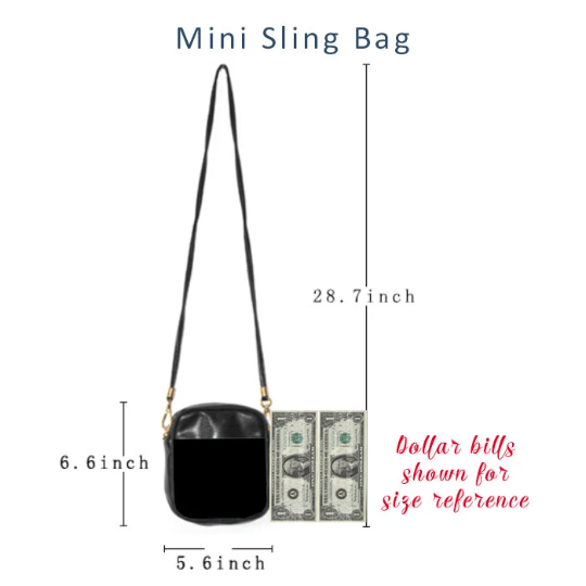 Cute Black Strawberries Mini Sling Bag Small Purse