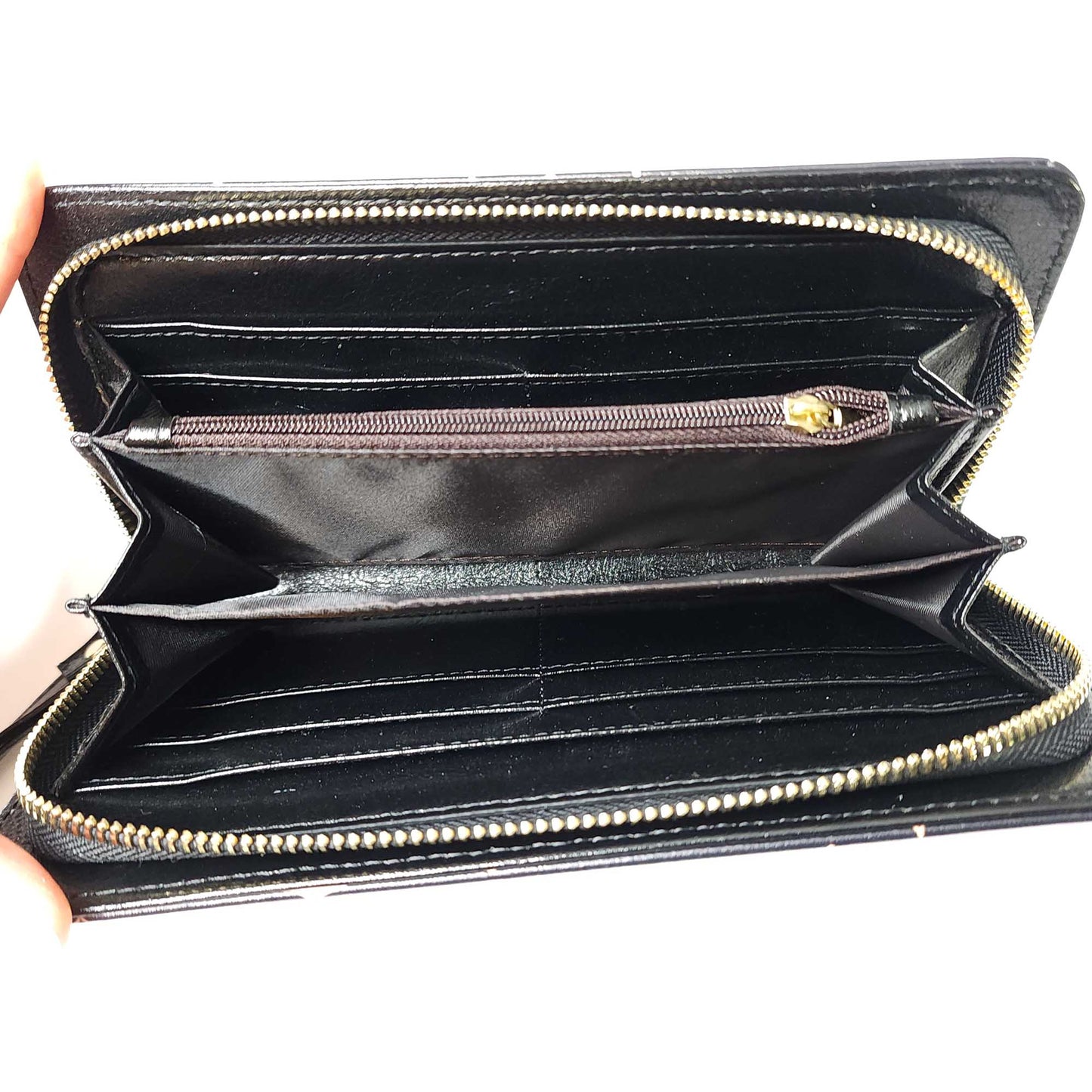 Purple Dragonflies Clutch Purse Zippered Wallet with Strap