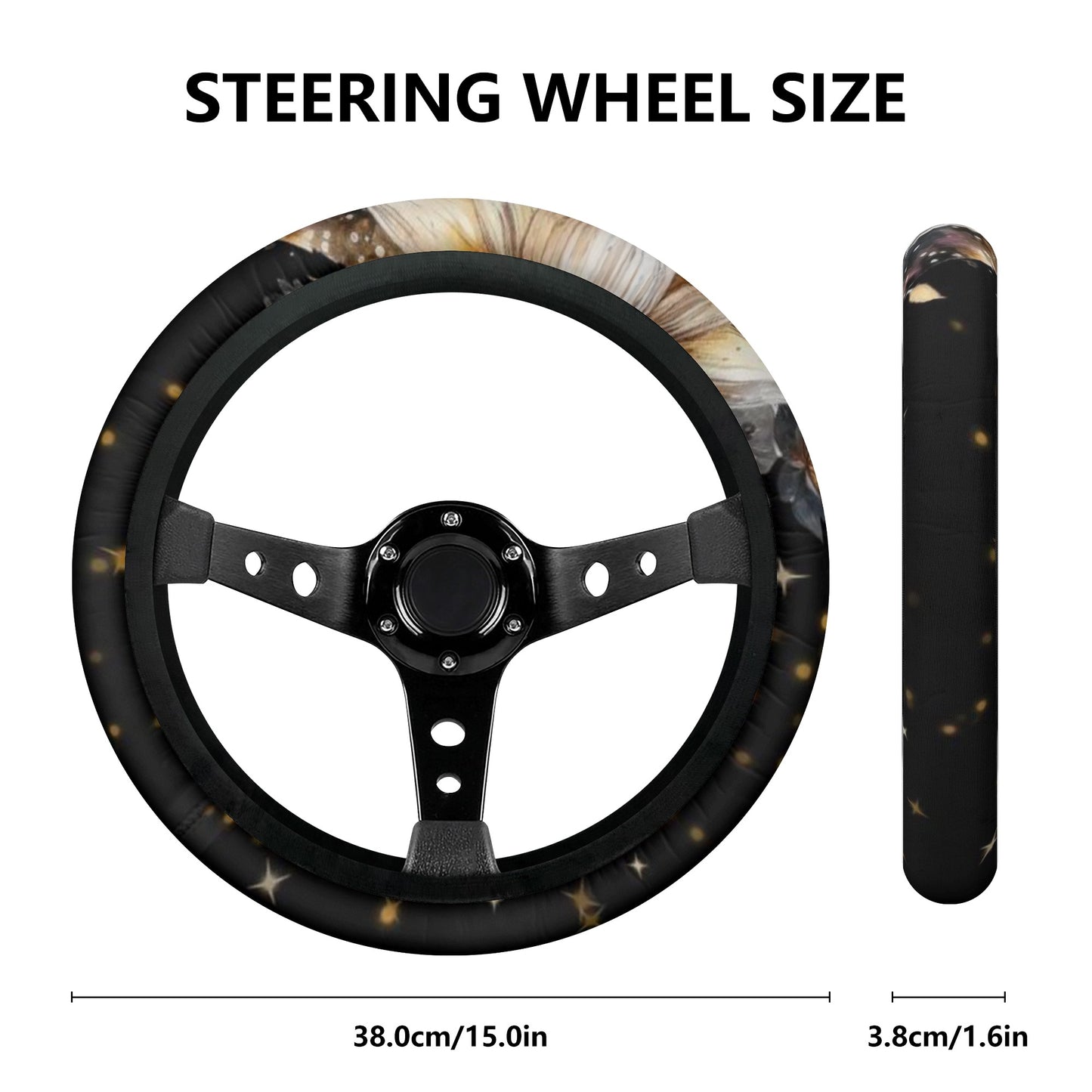 Lotus Moon Car Steering Wheel Covers Witchy