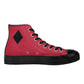 Red Harley Star Diamond Mens Classic Black High Tops Sneakers Canvas Shoes