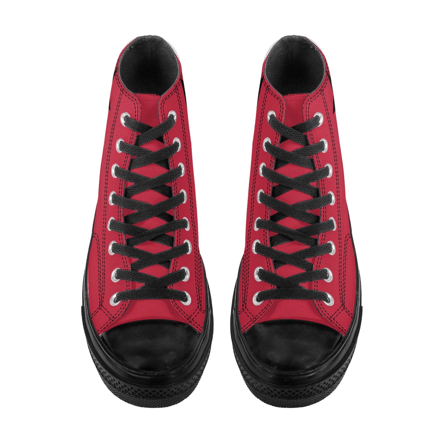 Red Harley Star Diamond Mens Classic Black High Tops Sneakers Canvas Shoes