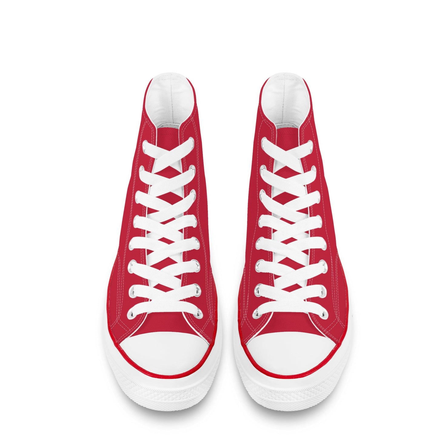 Red Harley Star Diamond Mens Classic High Top Canvas Shoes
