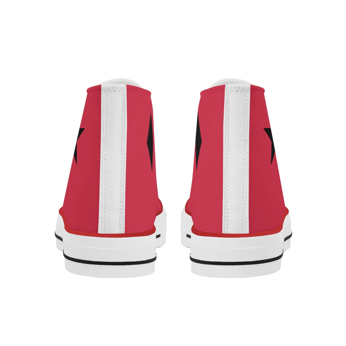 Red Harley Star Diamond Mens Classic High Tops Sneakers Canvas Shoes