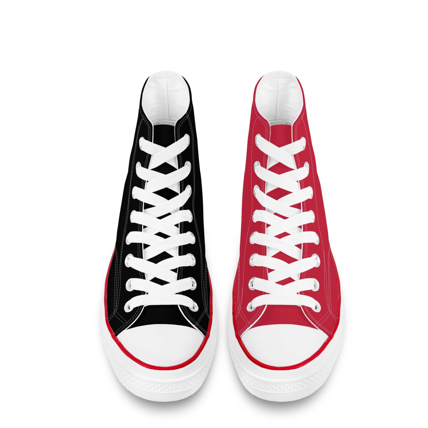 Red Harley Star Diamond Opposites Mens Classic High Top Canvas Shoes