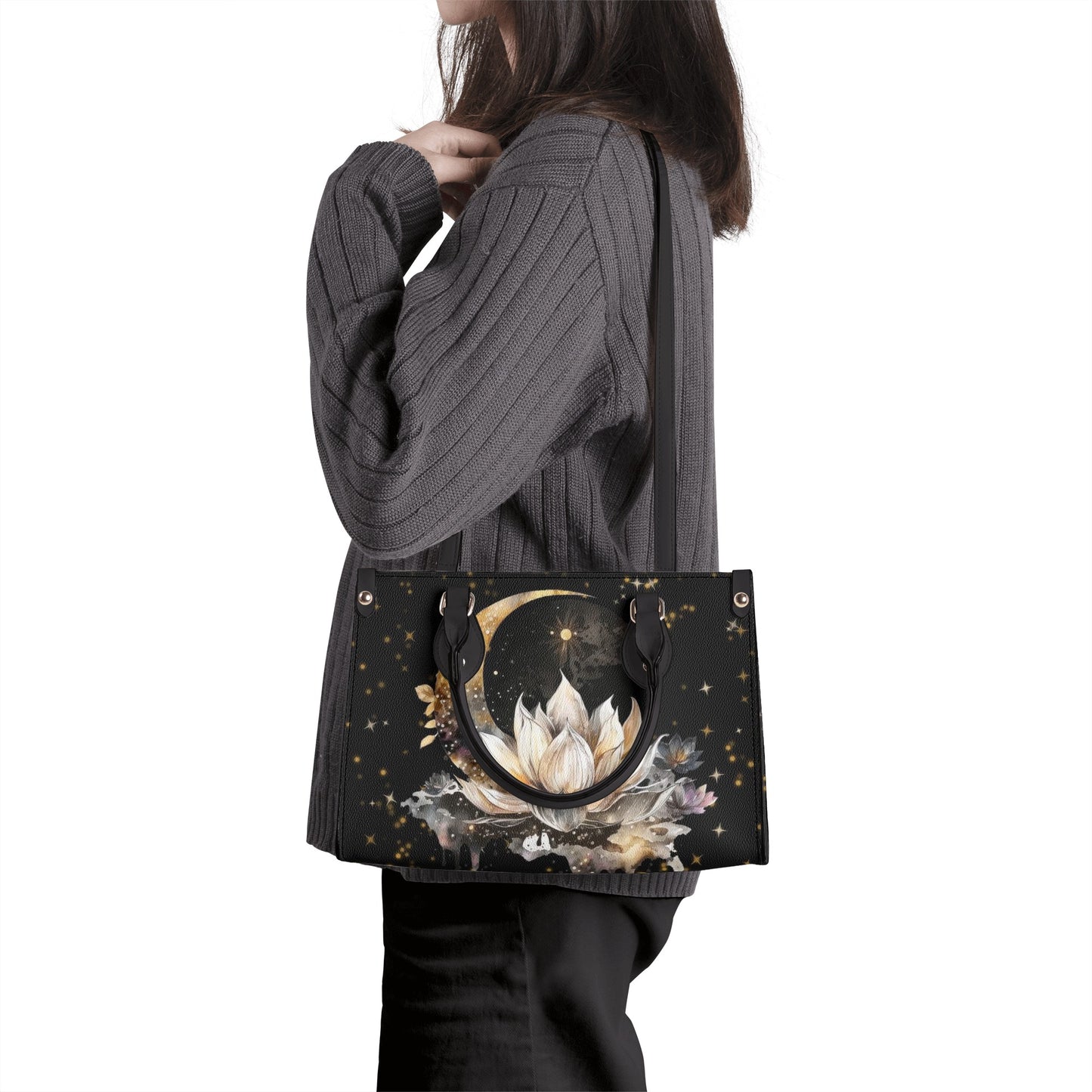 Lotus Moon Luxury Women PU Handbag