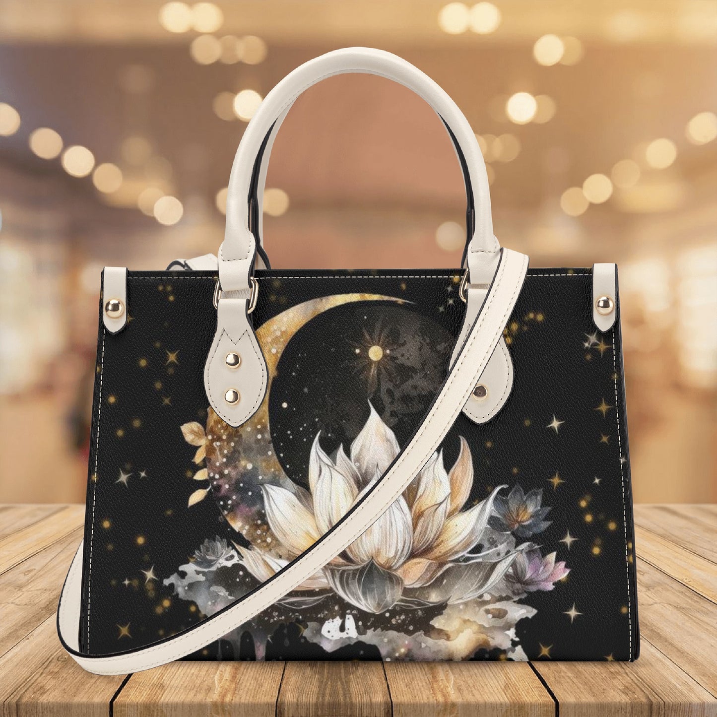 Lotus Moon Luxury Women PU Handbag