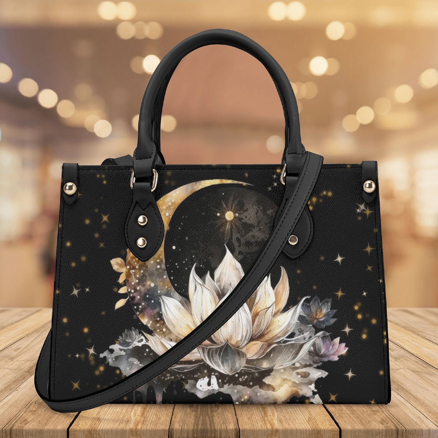 Lotus Moon Luxury Women PU Handbag