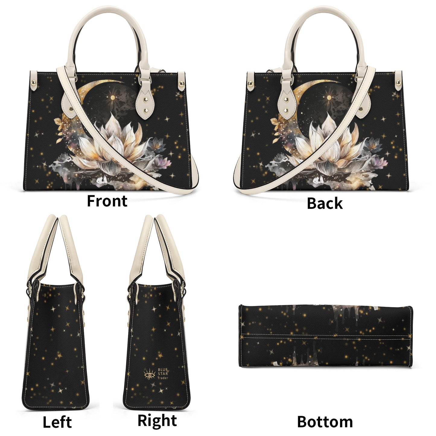 Lotus Moon Luxury Women PU Handbag