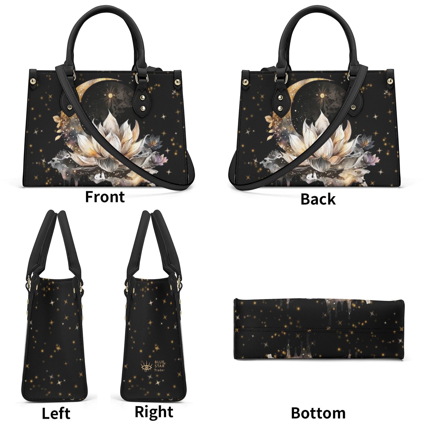 Lotus Moon Luxury Women PU Handbag