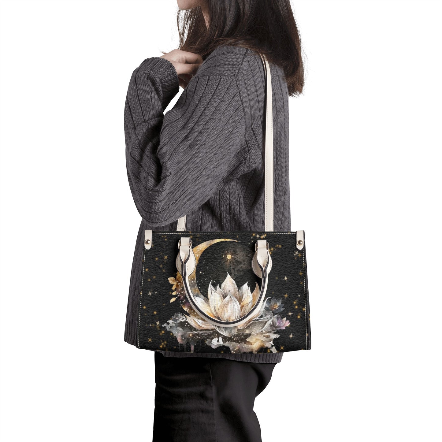 Lotus Moon Luxury Women PU Handbag