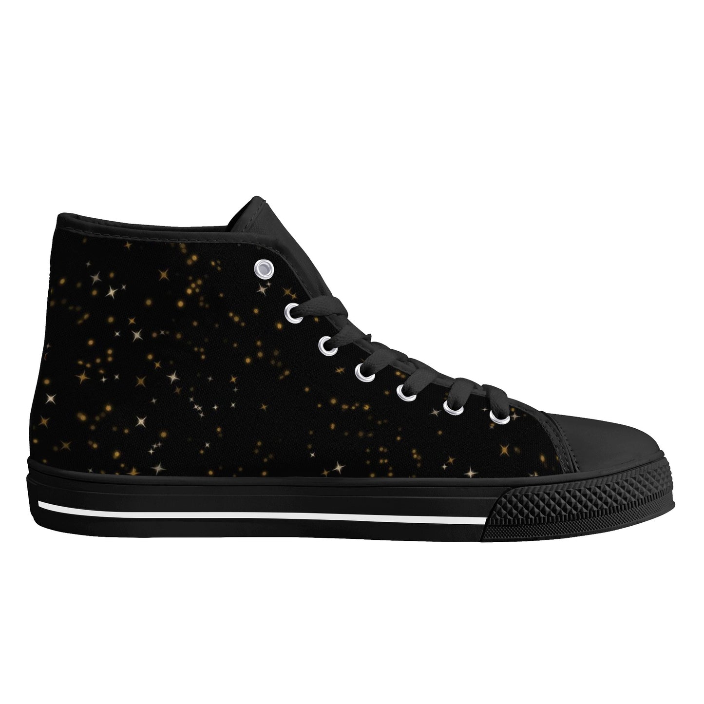 Lotus Moon Womens High Top Canvas Shoes