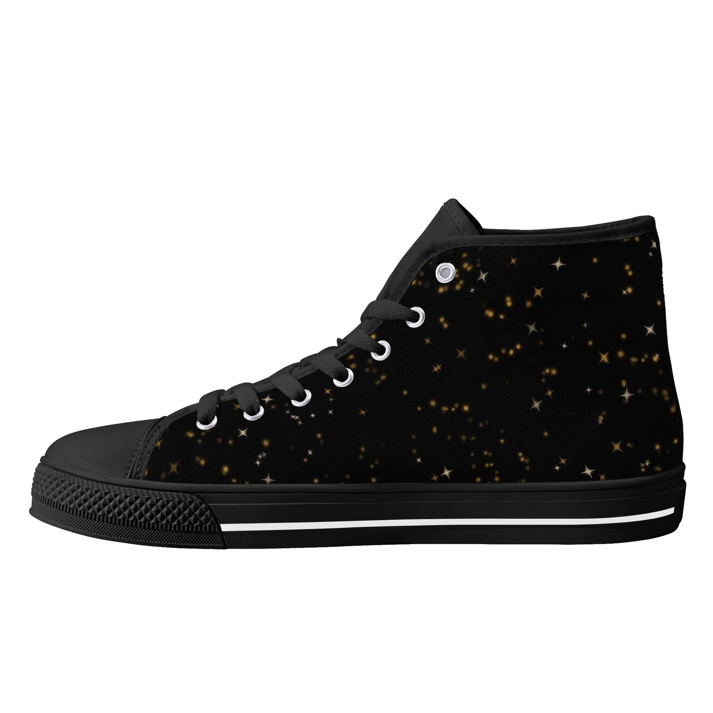 Lotus Moon Womens High Top Canvas Shoes