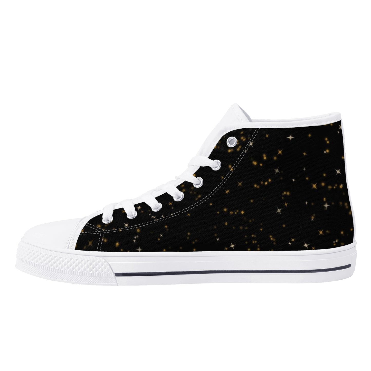 Lotus Moon Womens High Top Canvas Shoes