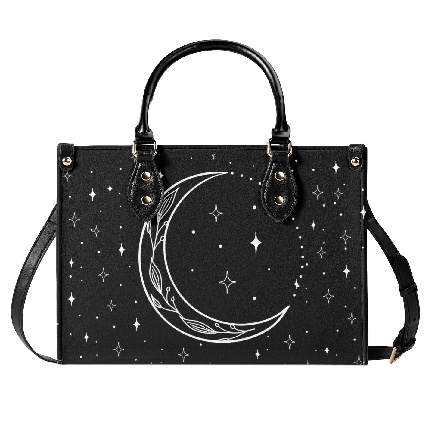 Moon Flowers #13 Luxury Womens PU Leather Handbag