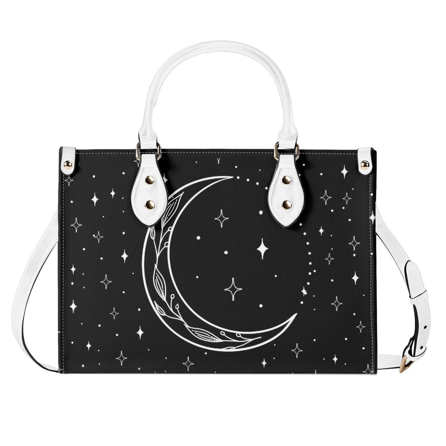 Moon Flowers #13 Luxury Womens PU Leather Handbag