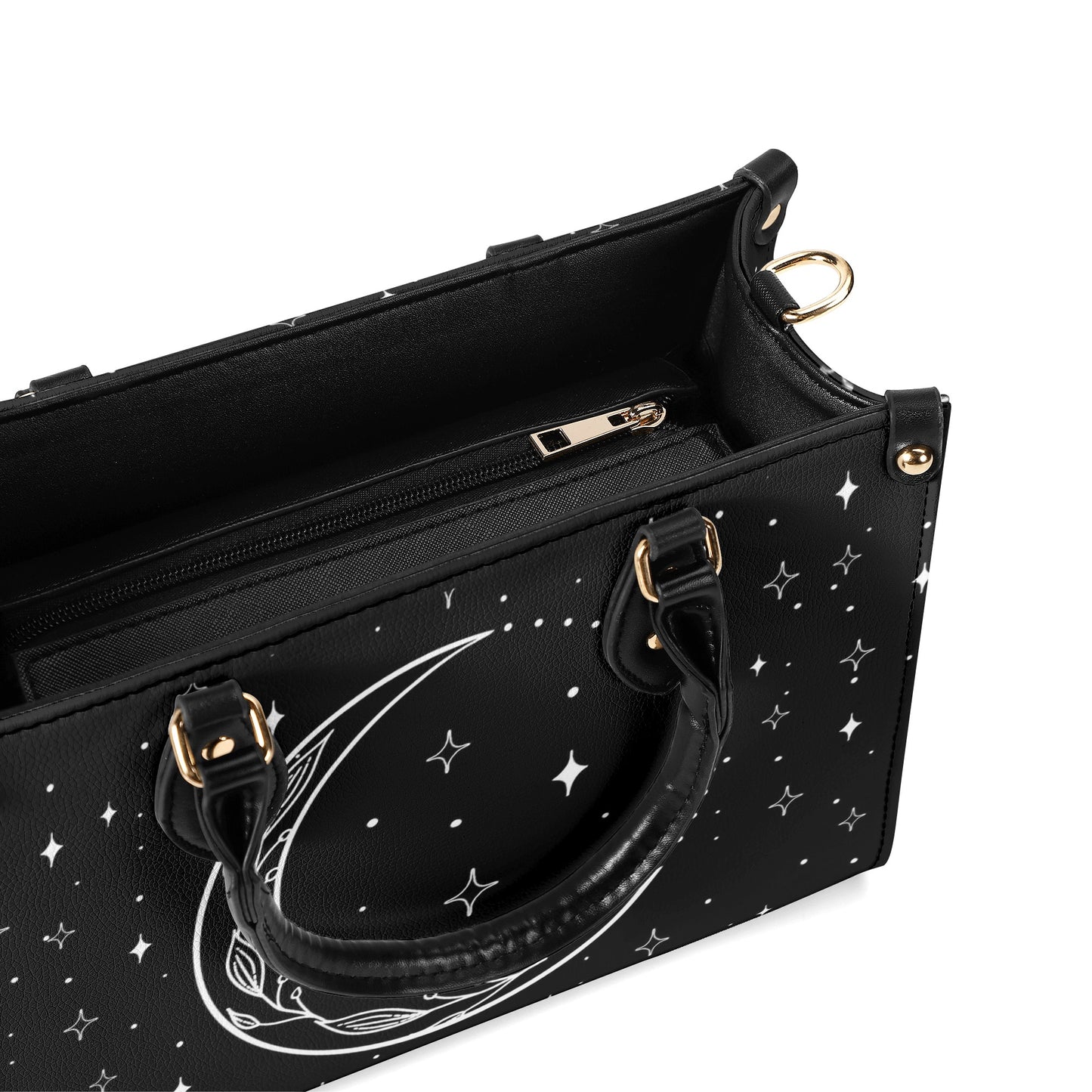 Moon Flowers #13 Luxury Womens PU Leather Handbag