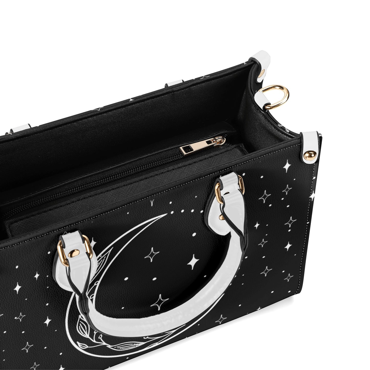 Moon Flowers #13 Luxury Womens PU Leather Handbag