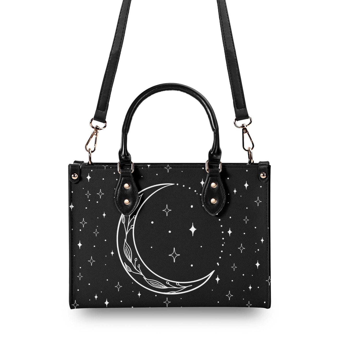 Moon Flowers #13 Luxury Womens PU Leather Handbag