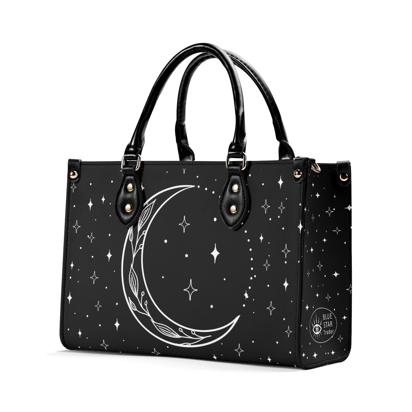 Moon Flowers #13 Luxury Womens PU Leather Handbag