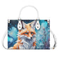 Stunning Winter Fox Luxury Womens Vegan Leather Handbag