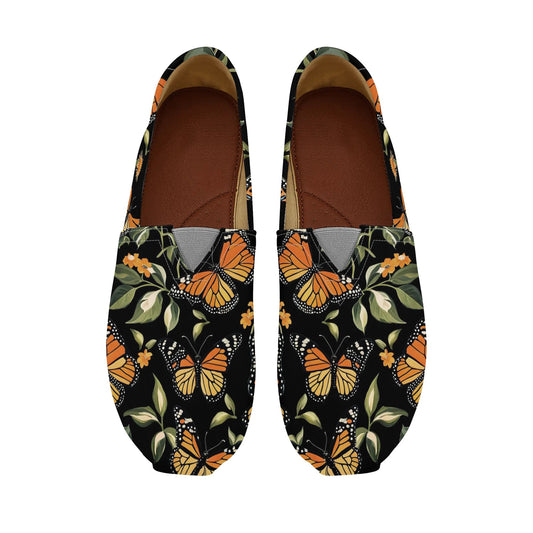 Monarch Butterflies Womens Casual Slip-on Shoes