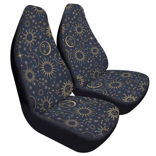 Celestial Navy Blue Front Car Seat Covers (Set of 2)