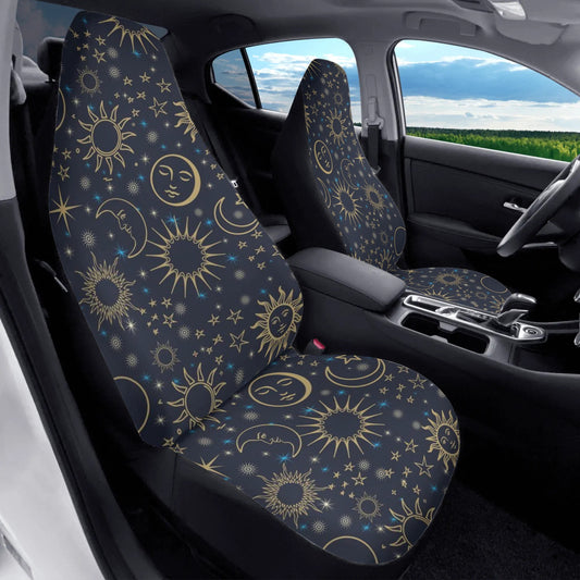 Celestial Navy Blue Front Car Seat Covers (Set of 2)