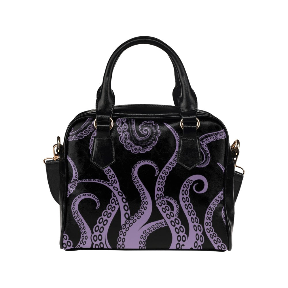 Gothic purple octopus tentacles purse, handbag, shoulder bag