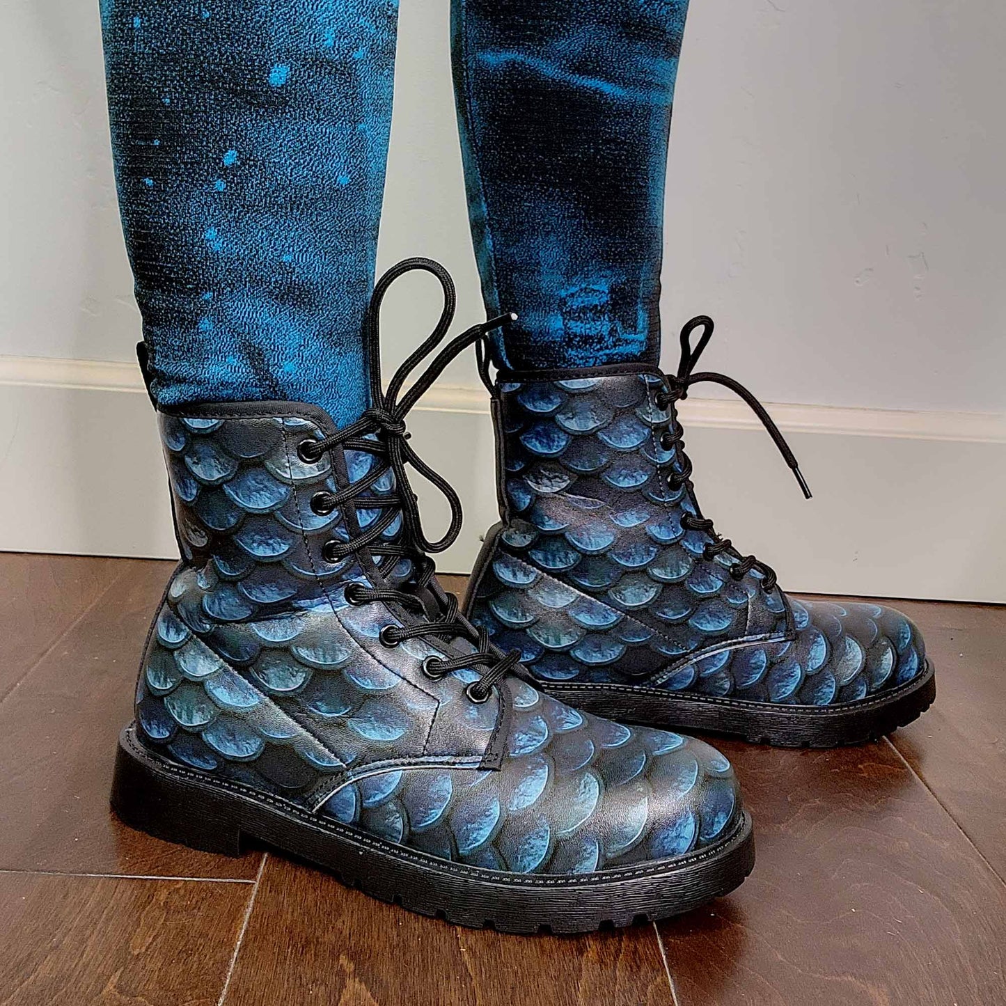 Mermaid Scales Vegan Boots (select color)