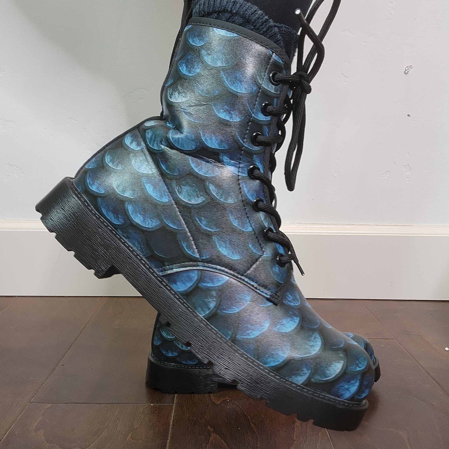 Mermaid Scales Vegan Boots (select color)