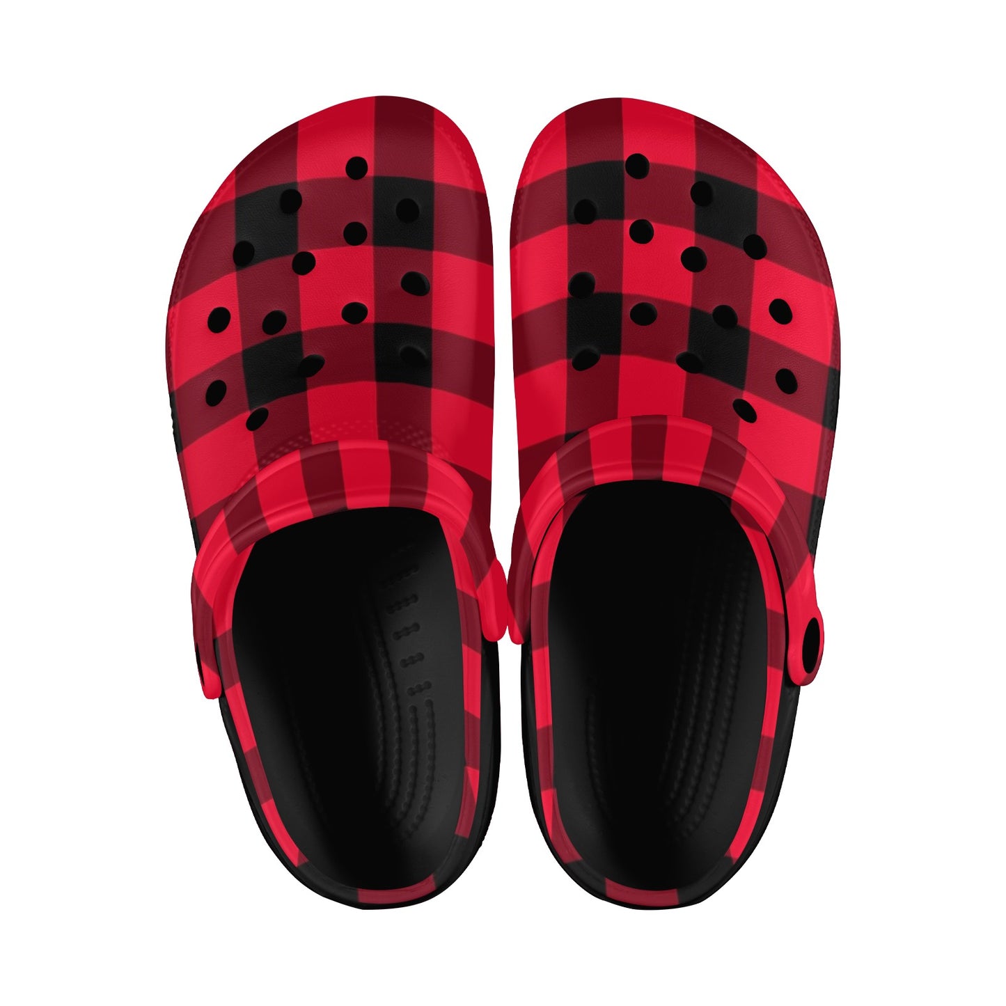 buffalo plaid adult clogs shoes