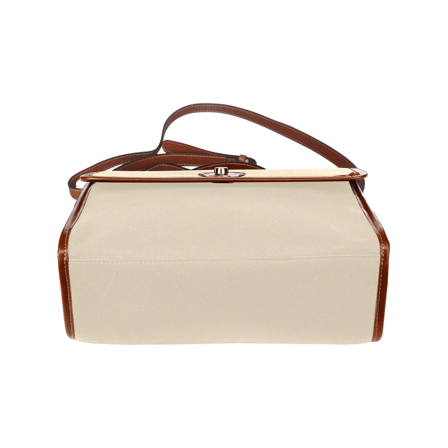 Plain Tan Canvas Satchel Purse