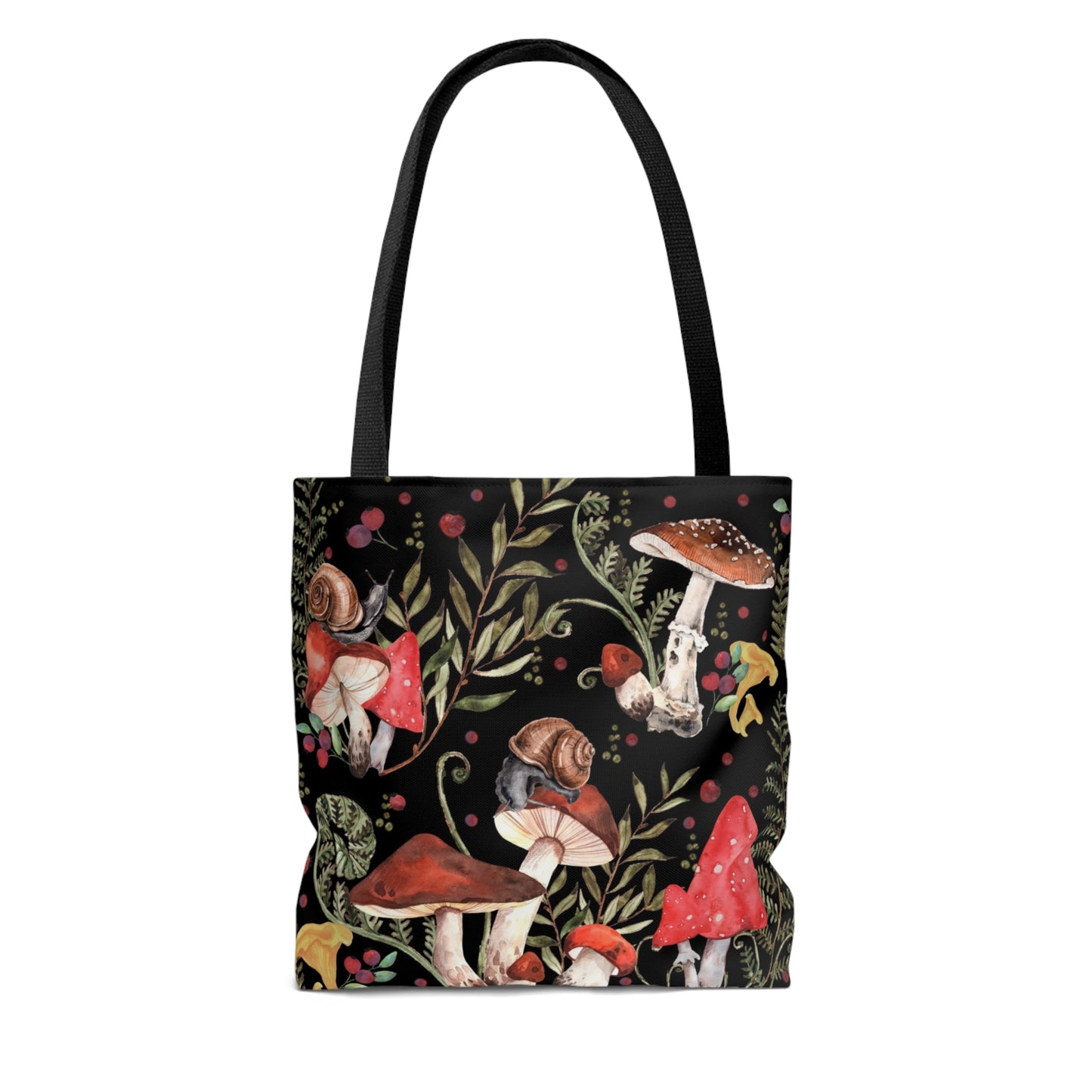 Red Mushrooms Tote Bag, Dark Academia Bag, Goblincore Bag, Witch Bag, Cute womens Tote Cottagecore