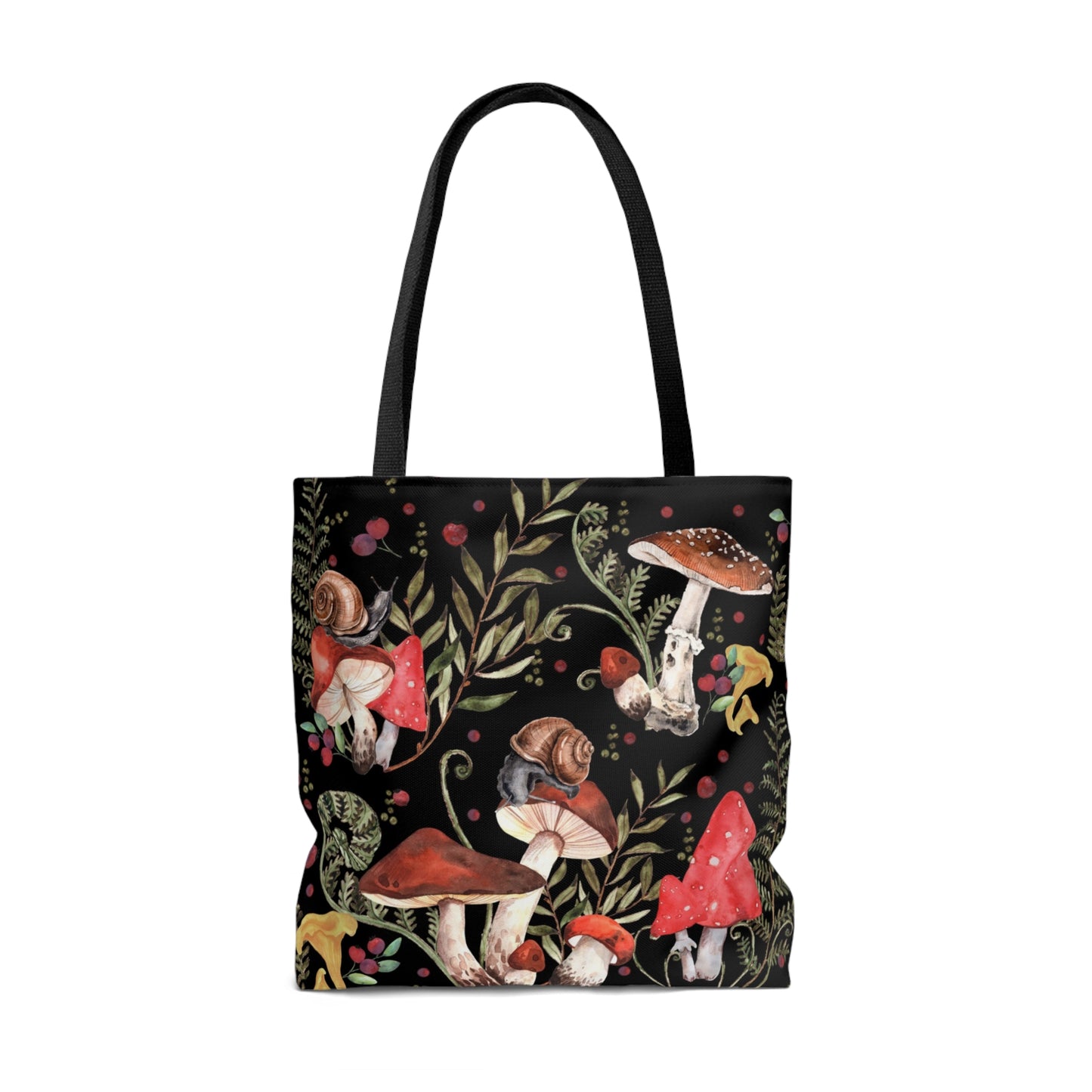 Red Mushrooms Tote Bag, Dark Academia Bag, Goblincore Bag, Witch Bag, Cute womens Tote Cottagecore