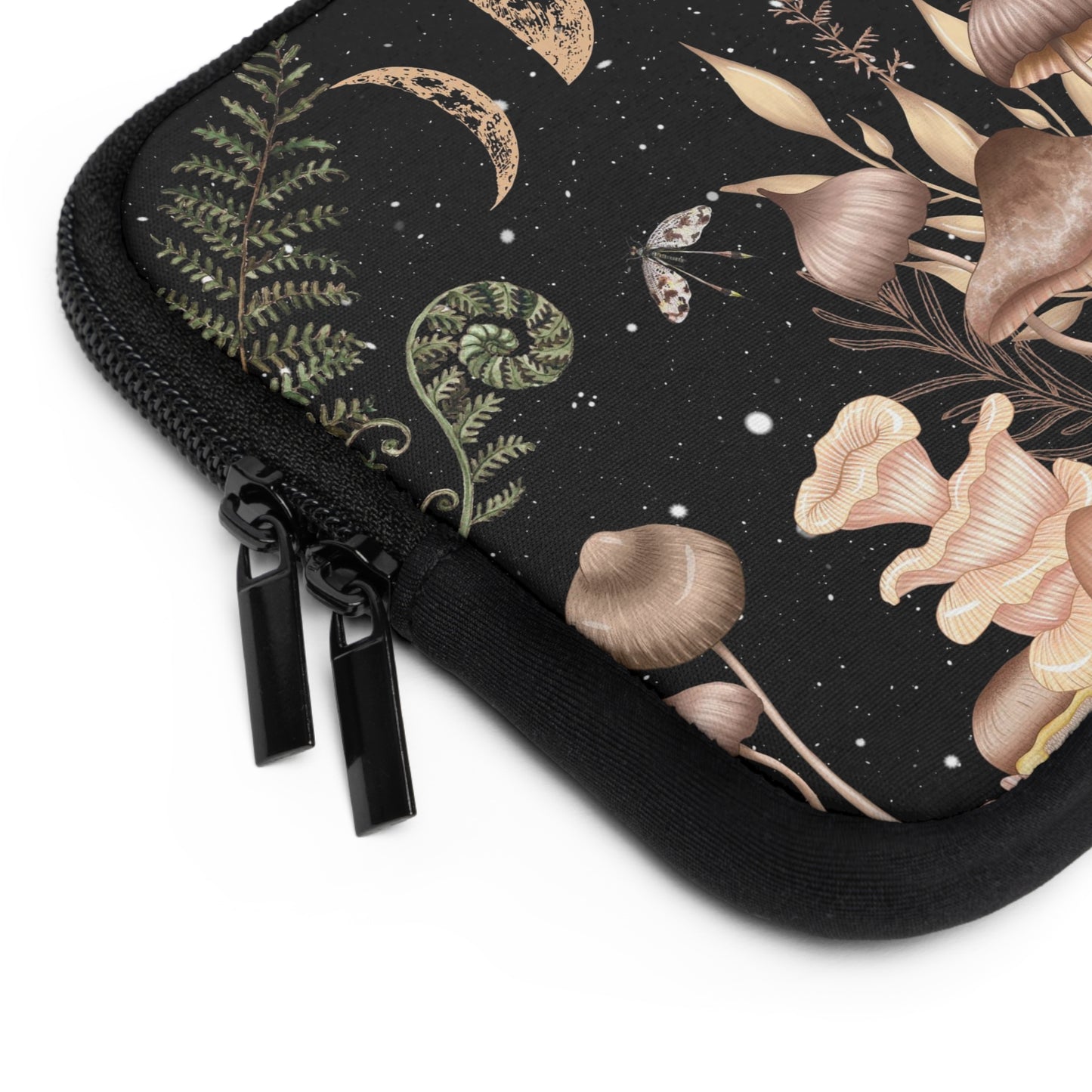 Elegant Mushrooms Moon Phases Laptop Case, laptop sleeve