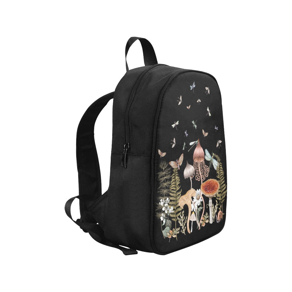 mushrooms backpack, witchy back pack