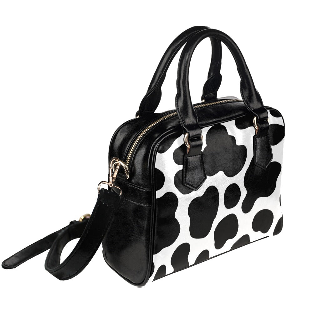 cow print purse, handbag, shoulder bag