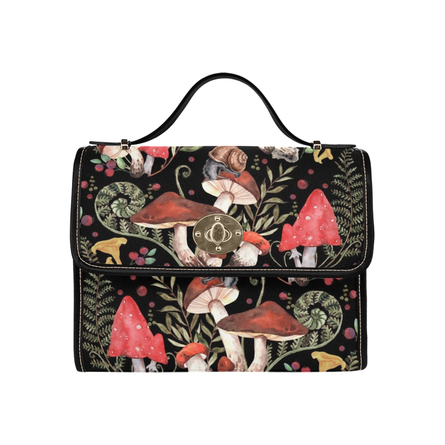 Red Mushrooms Cottagecore Purse