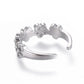 Silver Tiny Flowers Toe Ring (Size 3)