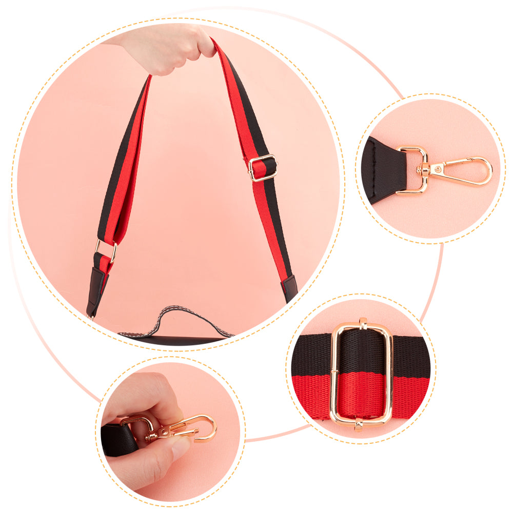 RED & BLACK Purse & Bag Straps | 31 - 55 Inch Crossbody purse straps