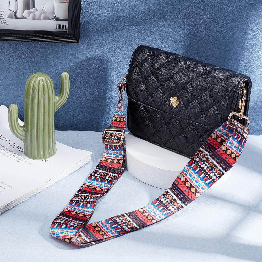Example of colorful purse strap on a purse