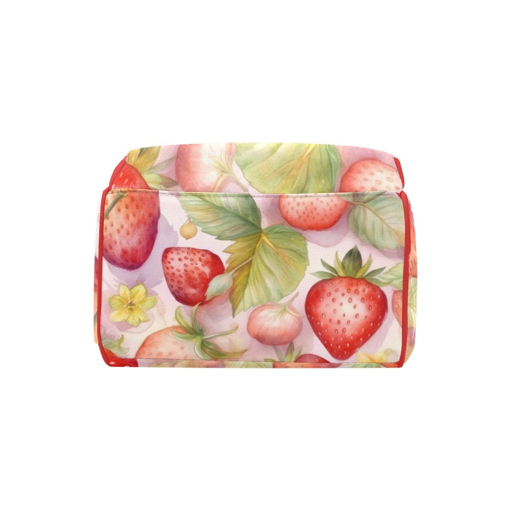 Cute Pink Strawberries Back Pack