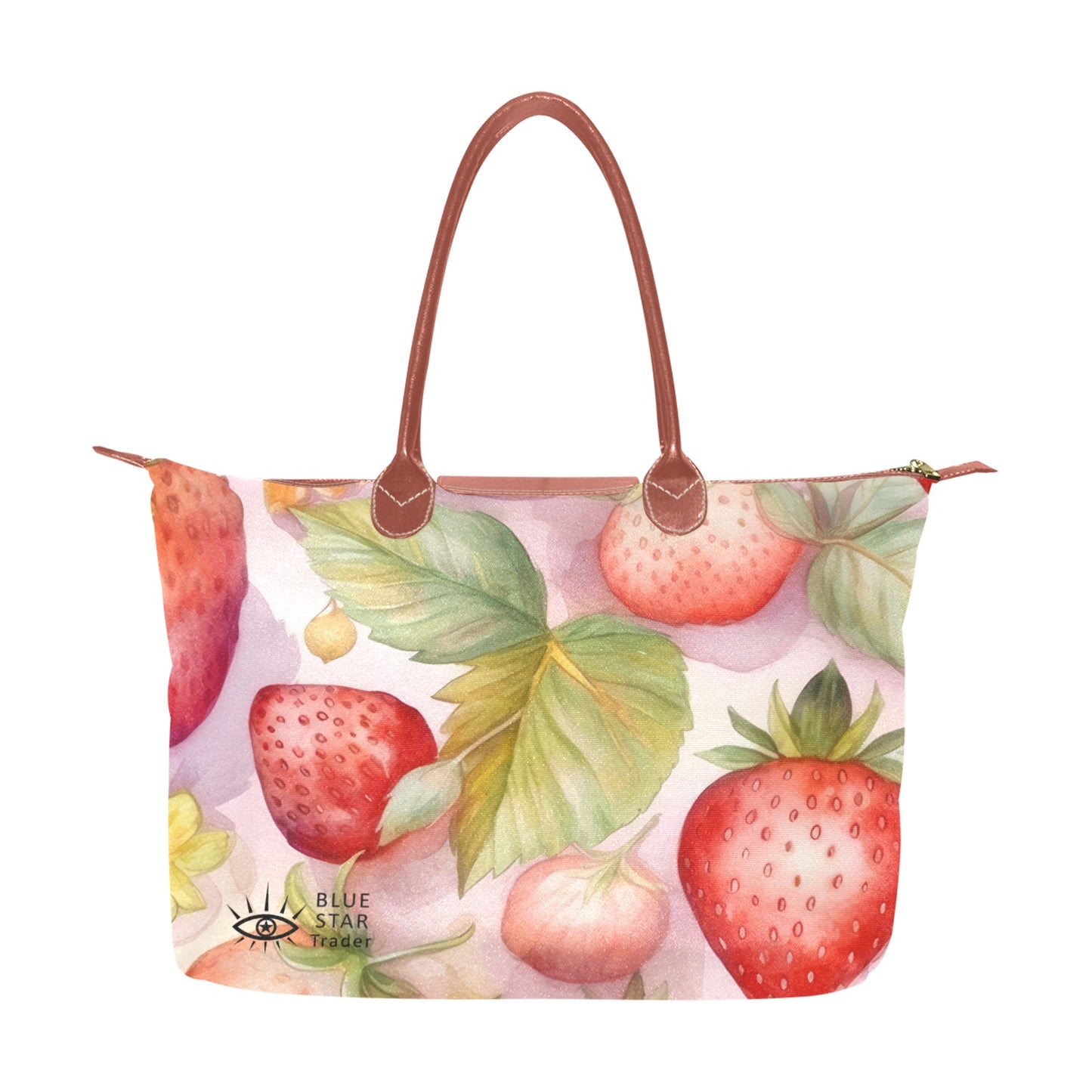 Cute pink Strawberries 15 inch handbag
