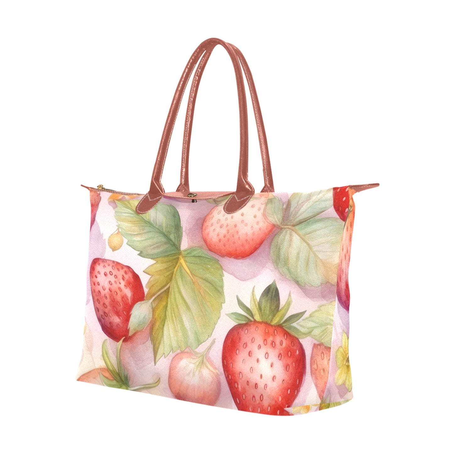 Cute pink Strawberries 15 inch handbag