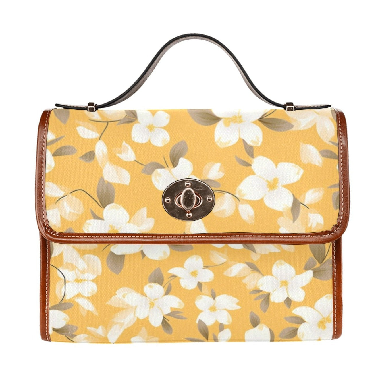 yellow floral purse, cottage core cross body bag
